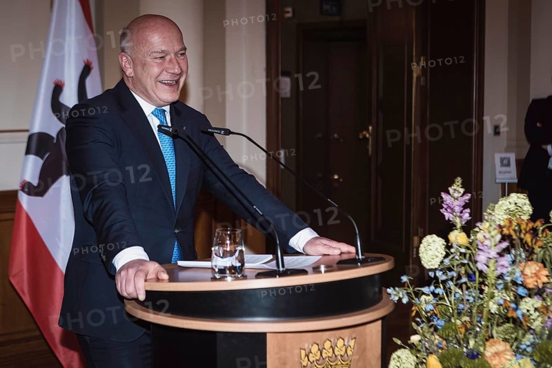 Kai Wegner, Governing Mayor of Berlin, gives a speech in front of a dinner in honor of the honorary citizen of Berlin, Federal President Frank-Walter Steinmeier, given by Kai Wegner, at Berlin's Red Town Hall on 28.01.2026