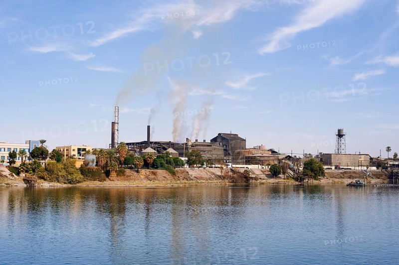 Factory on the banks of the Nile near Luxor, Egypt