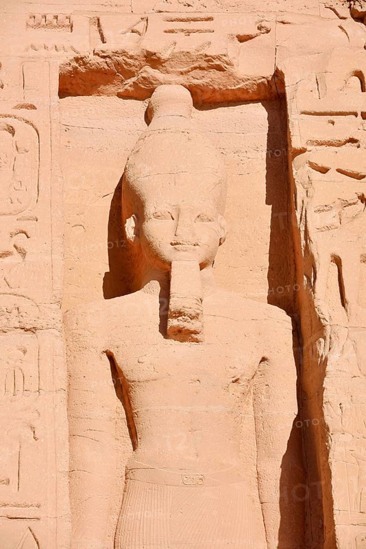 Statue of Ramesses II, Temple of Hathor or Temple of Nefertari, Abu Simbel Temple, UNESCO World Heritage Site, Nubia, Egypt