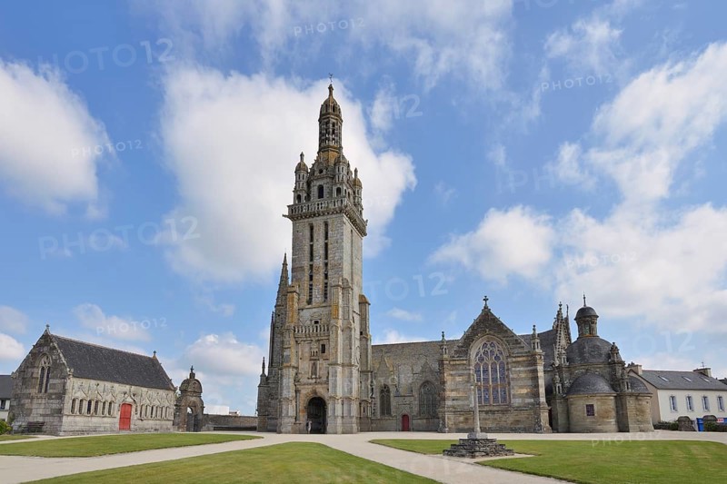 Saint-Germain Church, Enclosed Parish, Pleyben, Finistere Department, Brittany, France