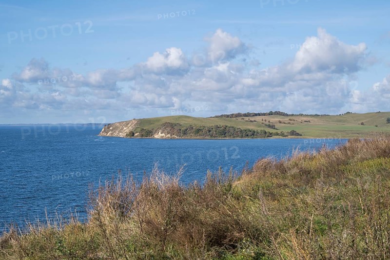 View from Klein Zicker to Gross Zicker, Mönchgut, Rügen Island, Baltic Sea, Mecklenburg-Western Pomerania, Germany