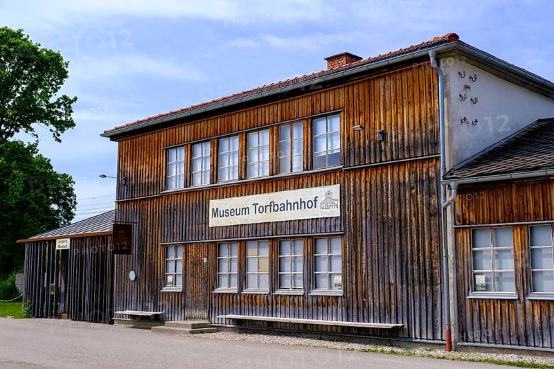 Alter Torfbahnhof, Museum, Kendlmühlfilzen, bei Grassau, Chiemgau, Upper Bavaria, Bavaria, Germany