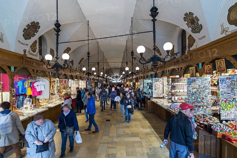 Cloth halls with souvenir shops, Krakow, Poland
