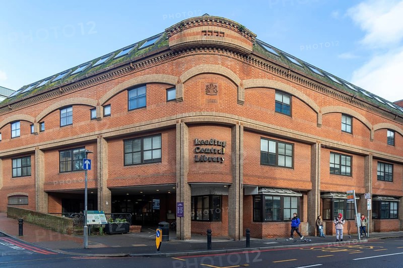 Reading Central Library building in town centre of Reading, Berkshire, England, UK