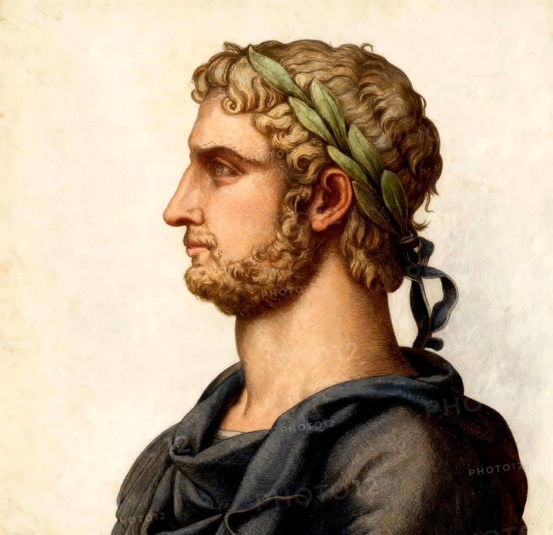 Hadrian or Publius Aelius Hadrianus Augustus, 76 - 138, Roman emperor, digitally edited