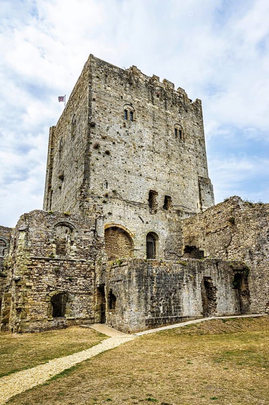Ruins of Portchester Castle, Portchester, Fareham, Hampshire, UK