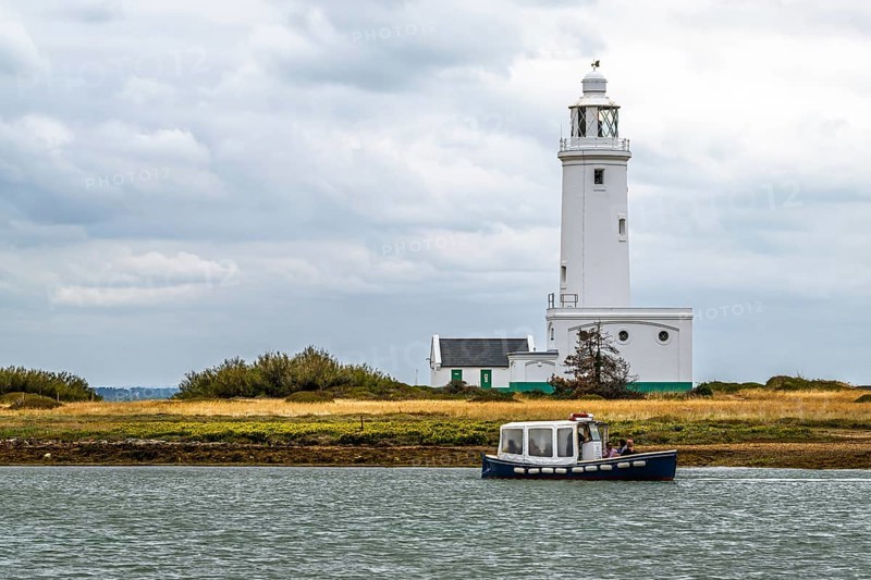 Hurst Point Lighthouse and Hurst Castle, Hurst Spit, Milford on Sea, Lymington, Hampshire, UK