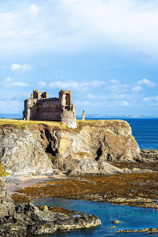 Ruins of Tantallon Castle, North Berwick, East Lothian, Scotland, UK