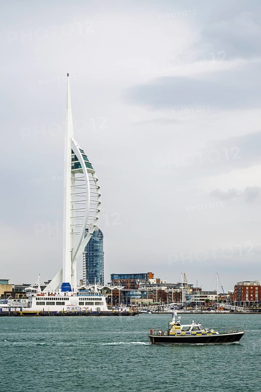 Portsmouth Harbour over Spinnaker Tower, Portsmouth, Gosport, England, United Kingdom