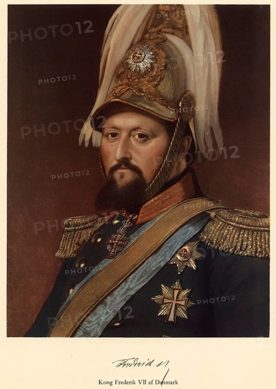 Frederick VII, Frederik VII, (1808 - 1863) was King of Denmark, Duke of Schleswig, Holstein and Lauenburg from 1848 until his death, authentic, digitally restored reproduction from a 19th century original, exact date of depiction unknown, Historical