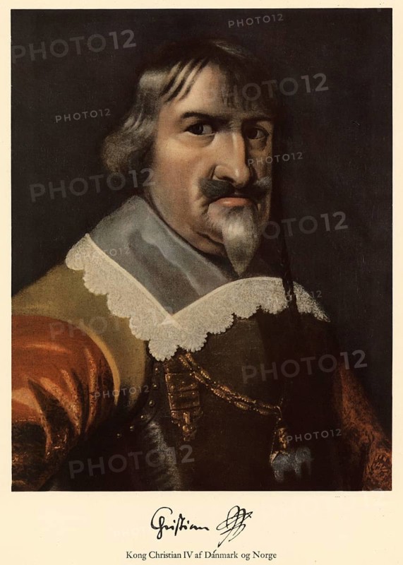 King Christian IV (1577 to 1648) was King of Denmark and Norway and Duke of Holstein and Schleswig from 1588 to 1648, authentic, digitally restored reproduction from a 19th century original, exact date of depiction unknown, Historical