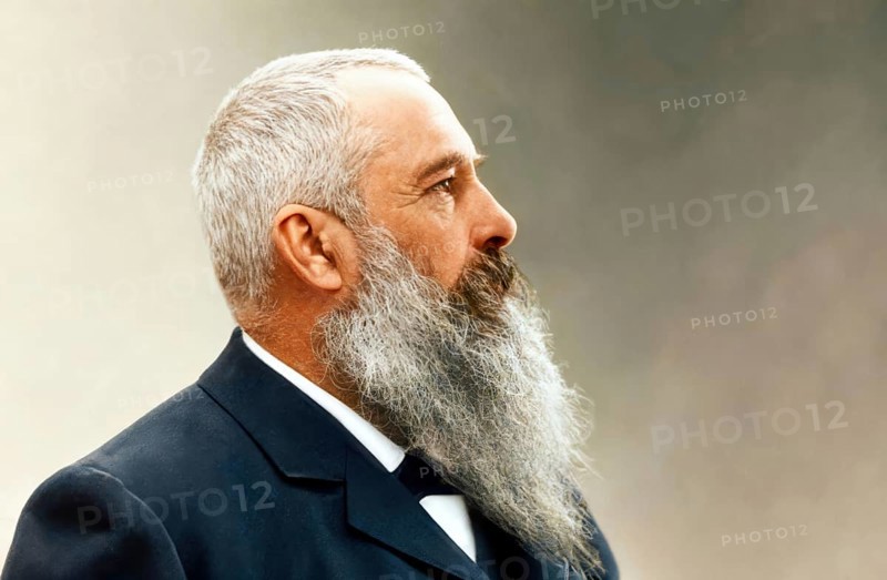 Claude Monet, 1840 – 1926, French painter and founder of Impressionism, digitally optimized based on a photograph by Nadar, subsequently colored