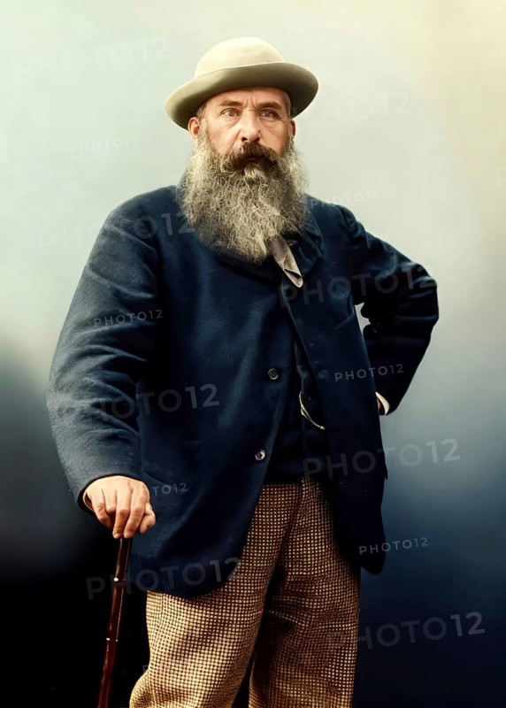 Claude Monet, 1840 – 1926, French painter and founder of Impressionism, digitally optimized based on a photograph by Étienne Carja, 1885, subsequently colored