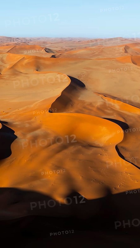 Aerial view, Dramatic sand dunes in the Namib Desert, Namib Naukluft Park, Namibia