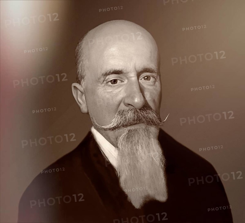 Carlo Lorenzini, 1826 – 1890, better known by the pen name Carlo Collodi, Italian author, humourist, and journalist, known for his fairy tale novel The Adventures of Pinocchio, digitally optimized based on a painting by Alfonso Holländer