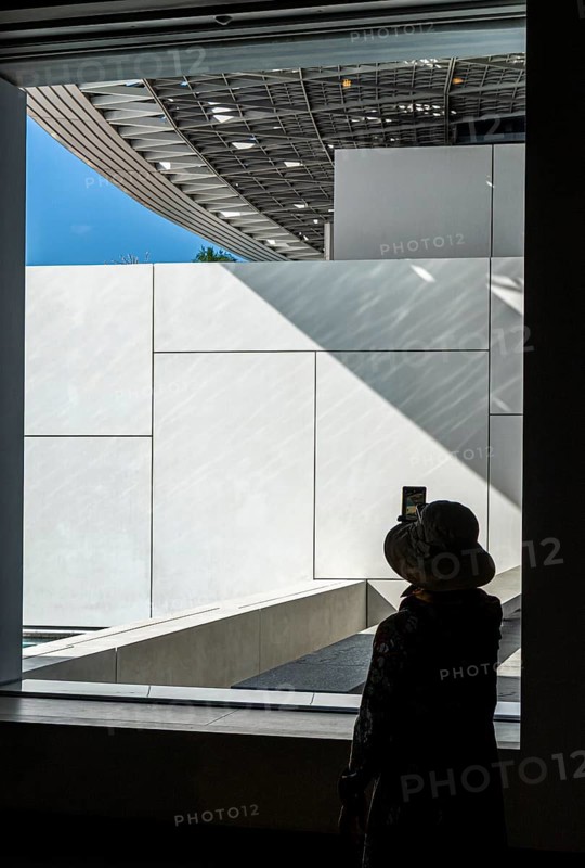 Interior design in Louvre Abu Dhabi, art museum by French architect Jean Nouvel, buildings on Saadiyat Island, Abu Dhabi, United Arab Emirates