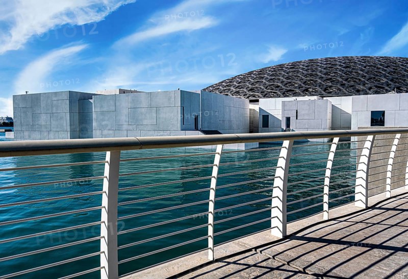 Louvre Abu Dhabi architecture, art museum by French architect Jean Nouvel, buildings on Saadiyat Island, Abu Dhabi, United Arab Emirates