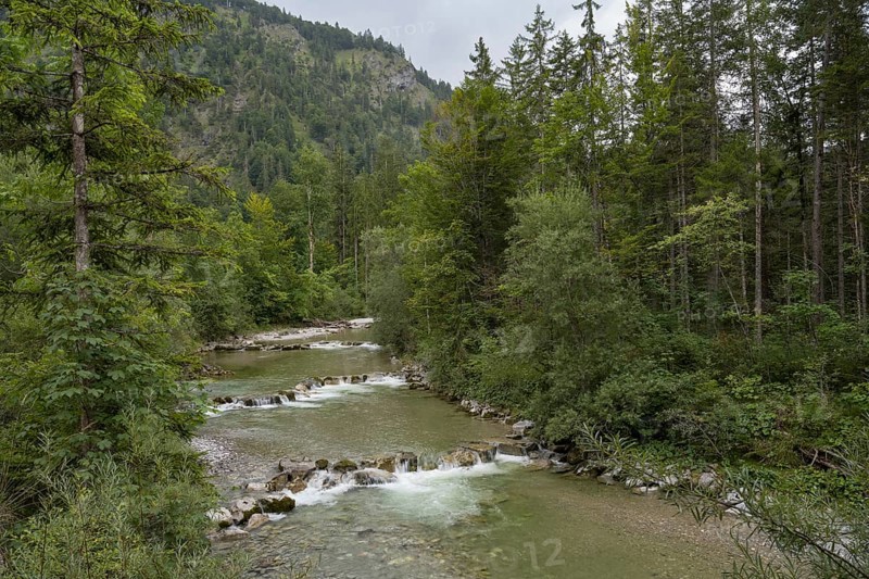 Weissach river, Wildbad Kreuth, Tegernseer Tal, Upper Bavaria, Bavaria, Germany