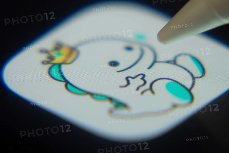 Dhaka, Bangladesh- 06 Dec 2025: Close-up of the Bigo Live app on a screen with a stylus pointing at it