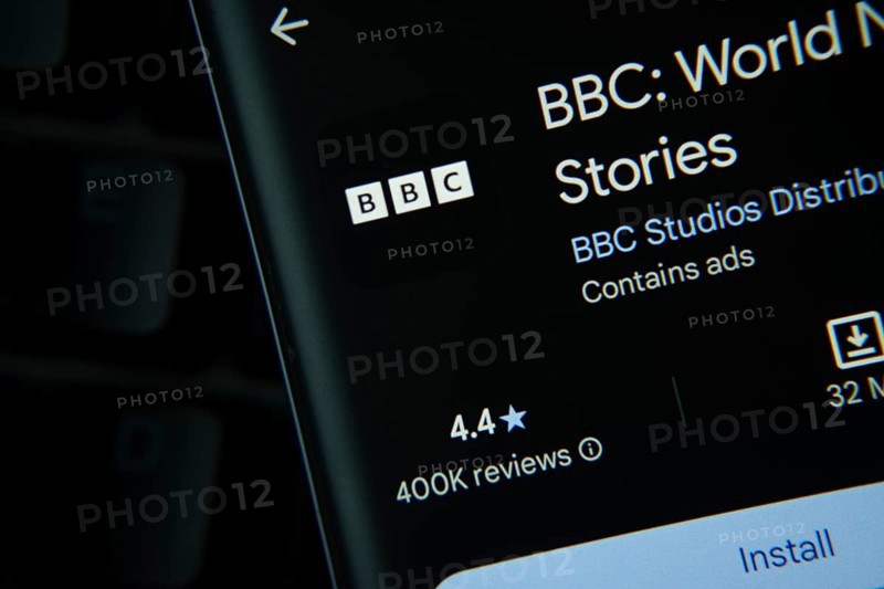 Dhaka, Bangladesh- 27 July 2025: BBC app from Google Playstore is displayed on a smartphone screen