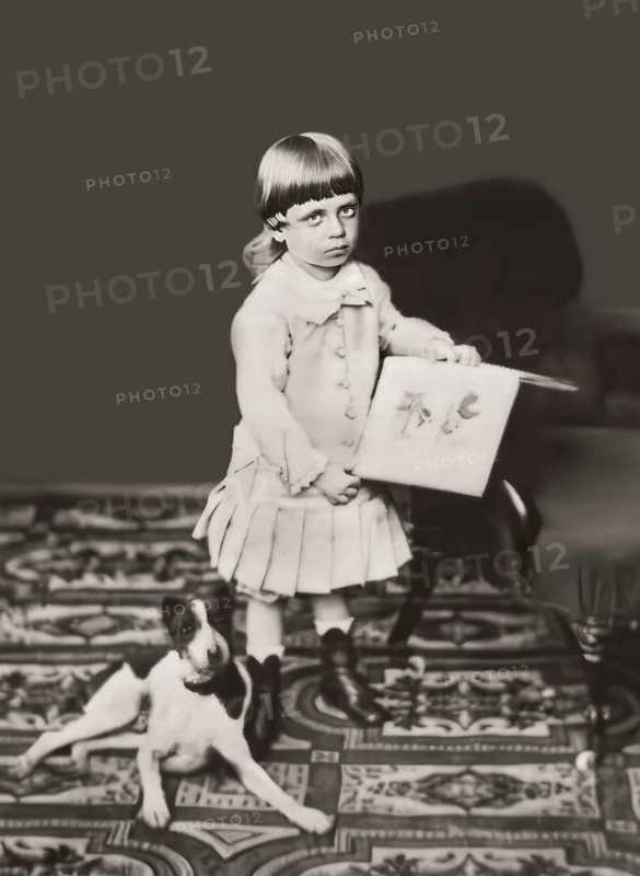 Portrait of Rainer Maria Rilke, 1875 – 1926, Austrian poet and novelist as a child, digitally optimized