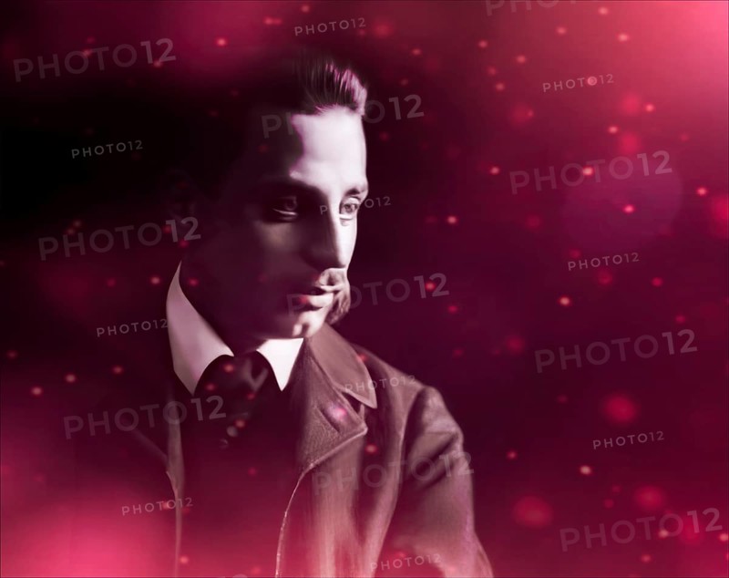 Portrait of Rainer Maria Rilke, 1875 – 1926, Austrian poet and novelist, digitally edited