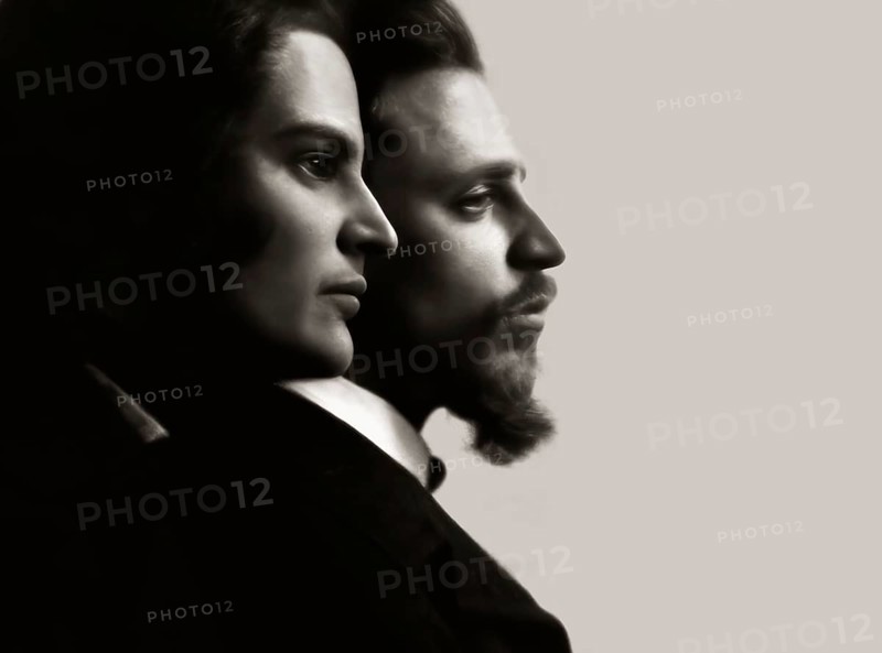 Rainer Maria Rilke, 1875 – 1926, Austrian poet and novelist with his wife, sculptress Clara Rilke-Westhoff, digitally edited