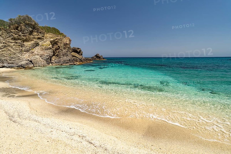 The beach of Kalamos, island of Euboea or Evia, Greece