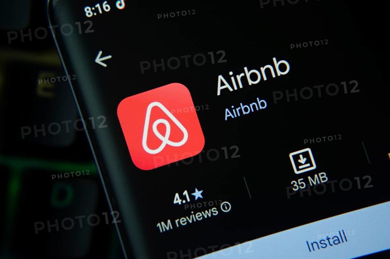 Dhaka, Bangladesh- 21 Nov 2025: Airbnb app from Google Playstore is displayed on a smartphone screen