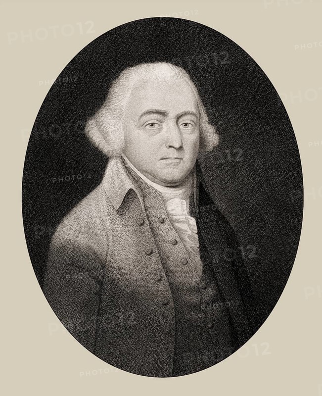 Portrait of John Adams, 1735 - 1826, second President of the United States, digitally optimized