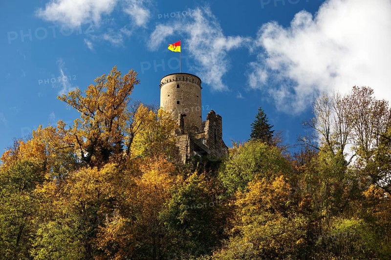 Godesburg in autumn, Bad Godesberg, Bonn, North Rhine-Westphalia, Germany