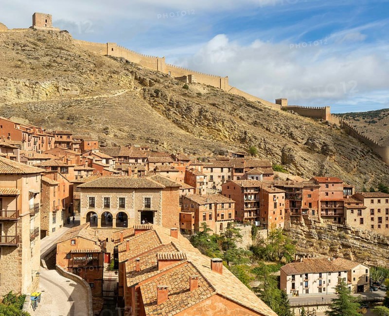 Historic buildings in medieval village of Albarracín, Teruel province, Aragon, Spain