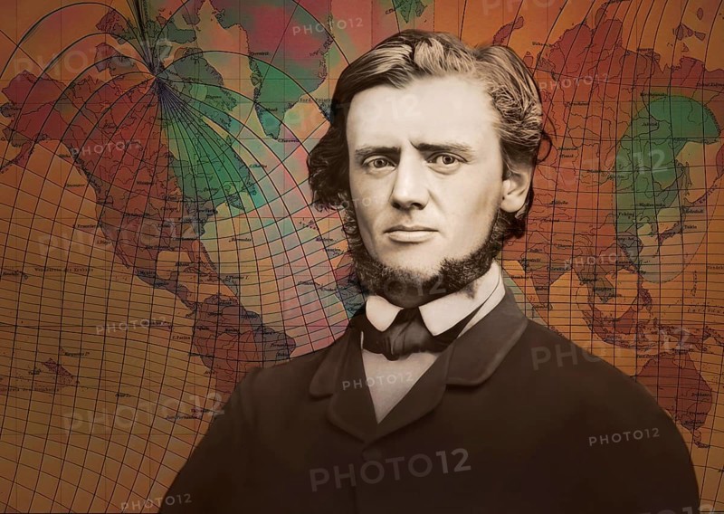 Portrait of Georg Balthazar von Neumayer, Ritter von Neumayer, 1826 – 1909, German polar explorer, geographer and geophysicist, best known for cooperation of meteorology and scientific observations, digitally optimized
