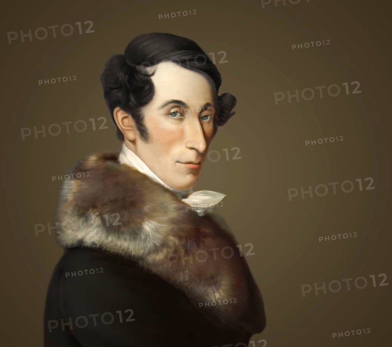 Carl Maria von Weber, 1786 - 1826, German composer, conductor and pianist, digitally edited after a painting by Ferdinand Schimon