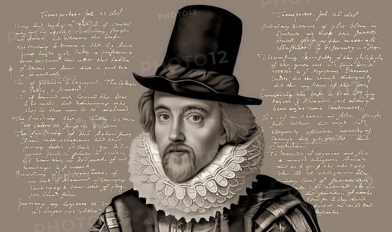 Portrait of Sir Francis Bacon, Baron Baco of Verulam, 1561 - 1626, English lawyer, statesman, essayist, historian, intellectual reformer, philosopher and scientist, handwritten letter by him, 1608