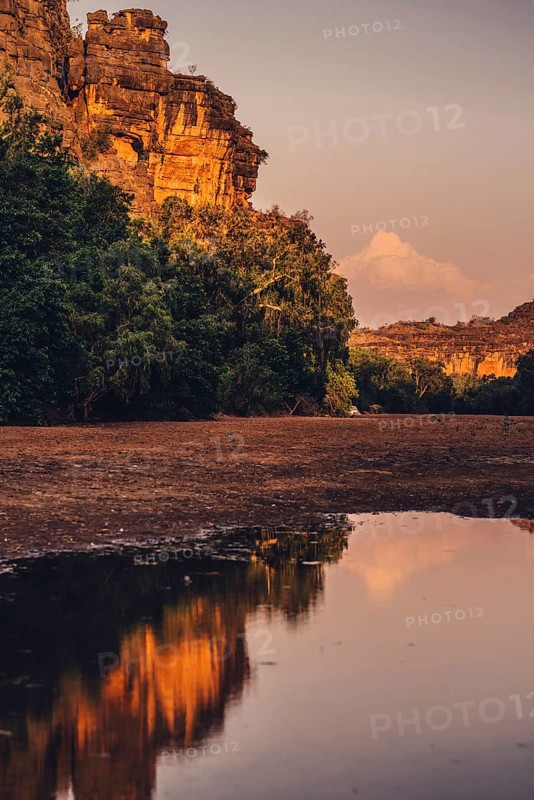 Special light atmosphere in the outback at Windjana Gorge National Park in Australia