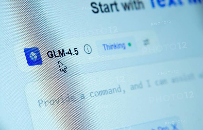 Dhaka, Bangladesh- 30 July 2025: Zhipu AI GLM-4.5 on the laptop screen