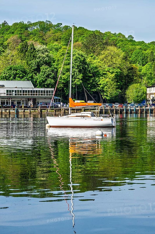 Boats on Windermere Lake, Fell Foot Park, Lake District, Cumbria, England, United Kingdom