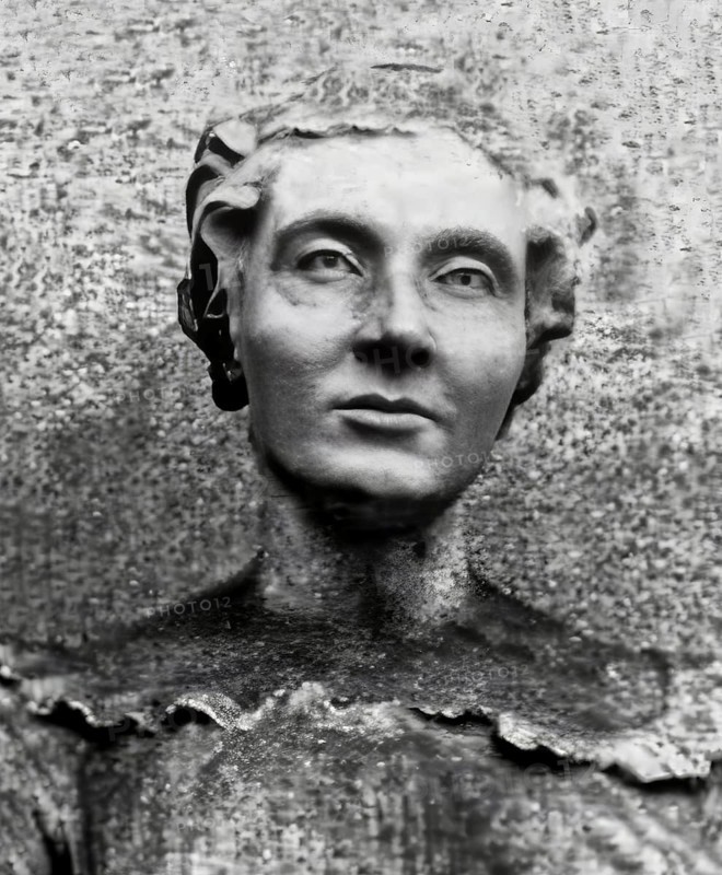 Bust of Marie-Sophie Germain, 1776 –1831, French mathematician, physicist and philosopher, digitally edited
