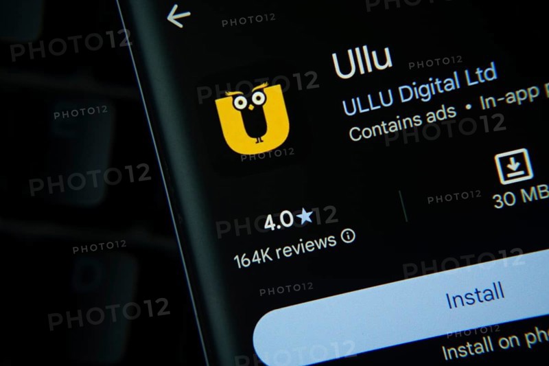 Dhaka, Bangladesh- 27 July 2025: Ullu app from Google Playstore is displayed on a smartphone screen