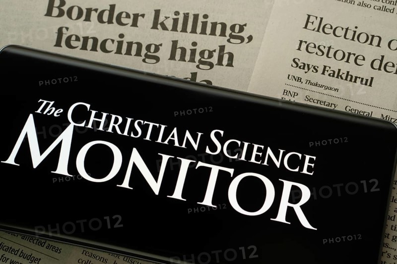 Dhaka, Bangladesh - 18 March 2025: The logo of The Christian Science Monitor is displayed on a smartphone screen
