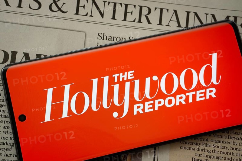 Dhaka, Bangladesh - 18 March 2025: The logo of The Hollywood Reporter is displayed on a smartphone screen