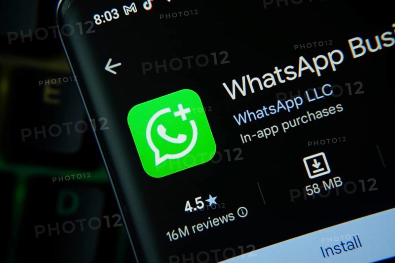 Dhaka, Bangladesh- 27 July 2025: WhatsApp Business app from Google Playstore is displayed on a smartphone screen