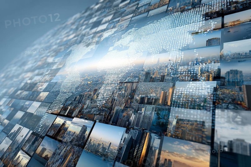Concept of global international trade and commerce and interconnected businesses global corporations, AI generated