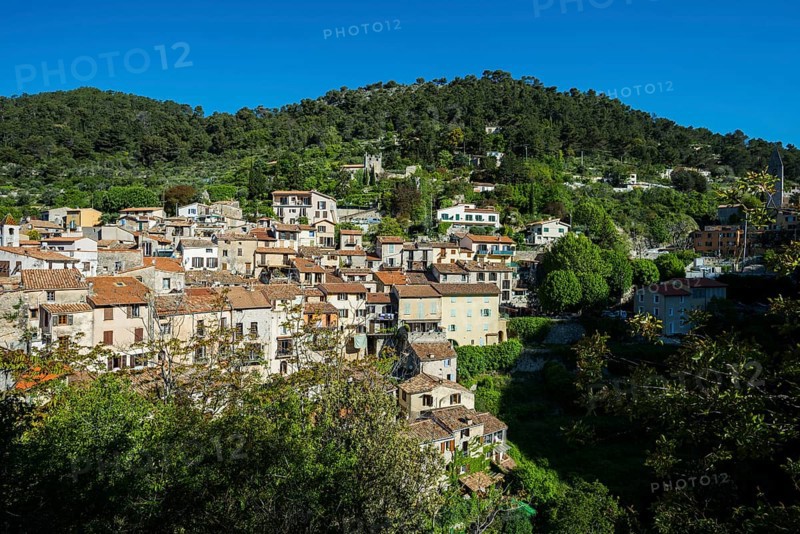 Picturesque medieval mountain village, Peille, near Monaco, Cote d'Azur, Alpes-Maritimes, Provence-Alpes-Cote-d'Azur, South of France, France