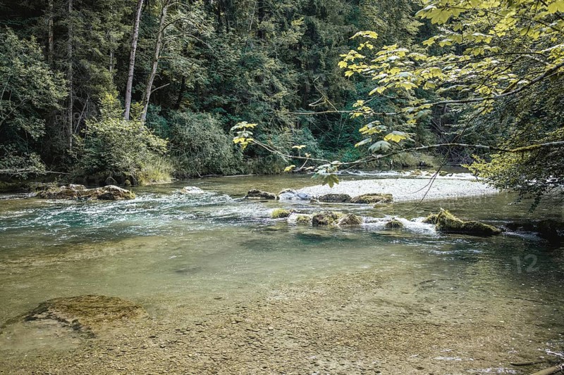 Mangfall near Bruckmühl, district of Miesbach, Upper Bavaria, Bavaria, Germany