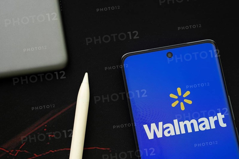 Dhaka, Bangladesh - 15 July 2025: The logo of the Walmart is displayed on a smartphone screen