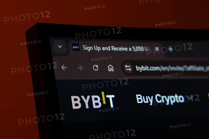 Dhaka, Bangladesh- 02 June 2025: Close-up of a computer screen displaying the Bybit web interface in dark mode