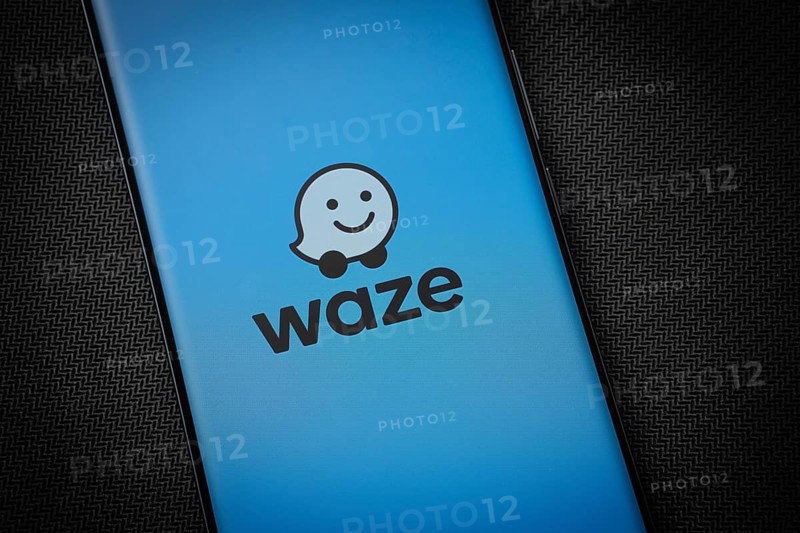 Dhaka, Bangladesh - 13 March 2025: The logo of the waze is displayed on a smartphone screen