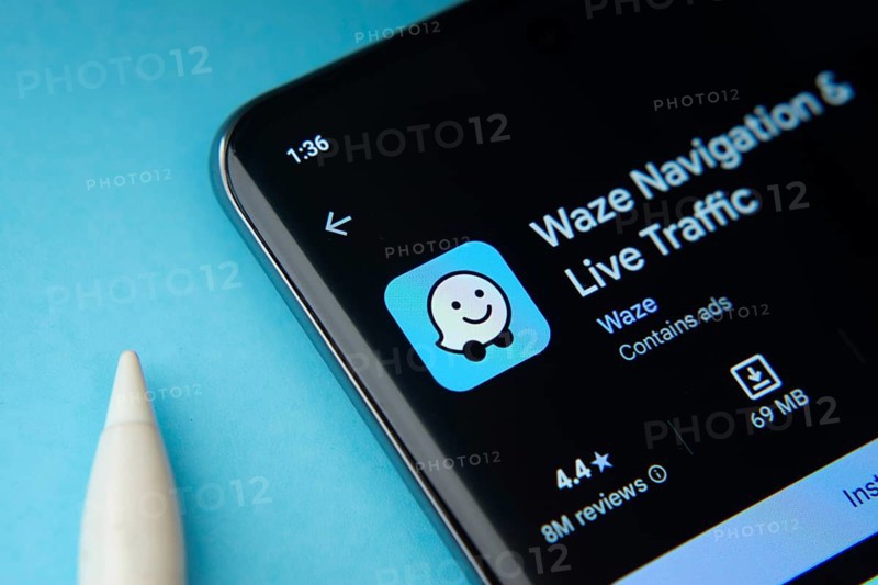 Dhaka, Bangladesh- 18 March 2025: Waze app from Google Playstore is displayed on a smartphone screen